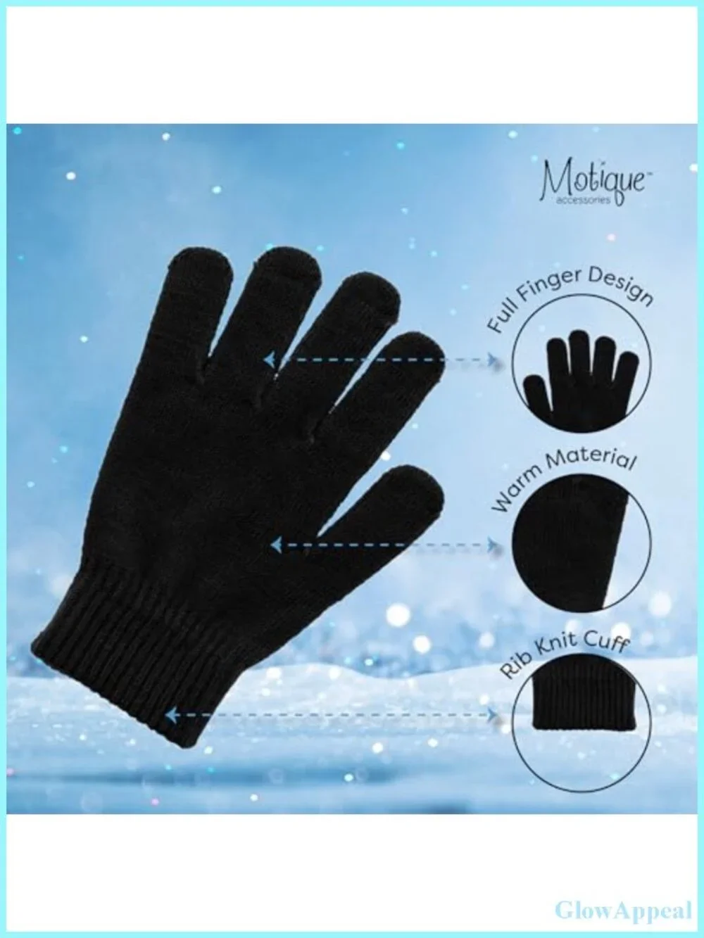 Magic Knit Gloves for Women Stretch Warm Winter Gloves
